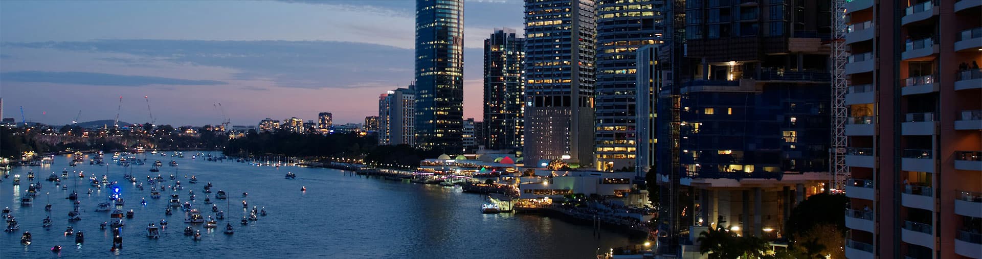 The Brisbane River and city skyline